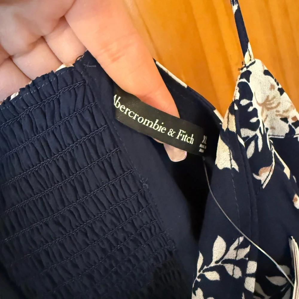 NWT Abercrombie &Fitch Womens Multicolor Floral Sleeveless Bodycon Dress Size XL